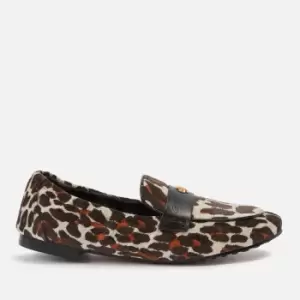 image of Tory Burch Womens Ballet Loafers - Leopard/Perfect Black - UK 4