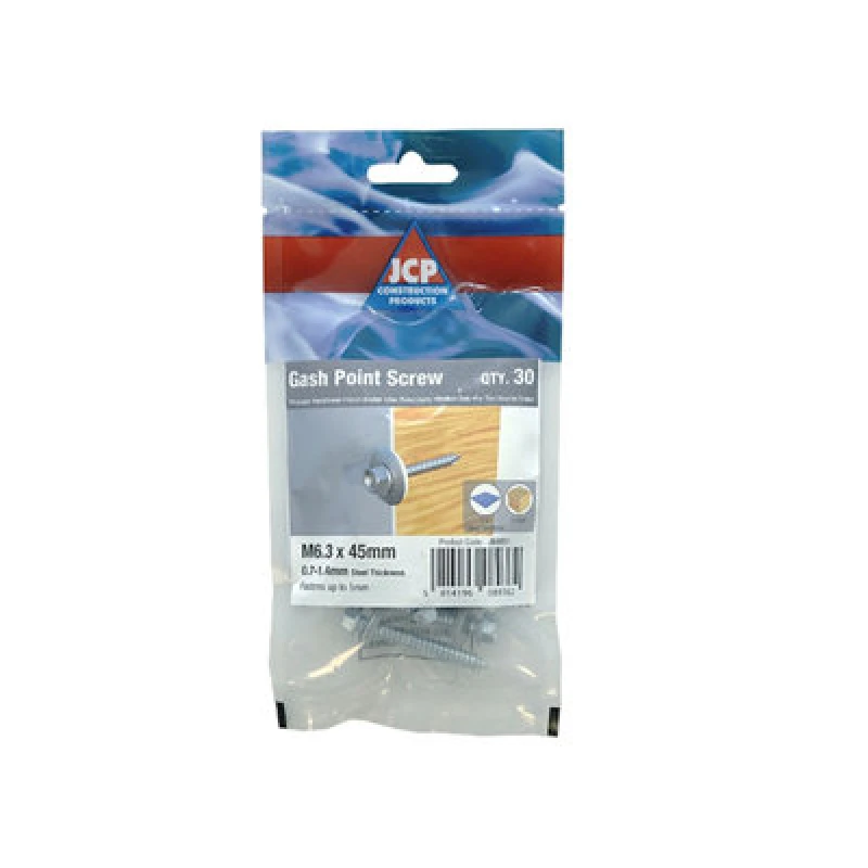 Image of Jcp Fixings Metalfix Gash Point Screws 6.3 X 45mm - Fjjbgp6304516W - Box Of 150