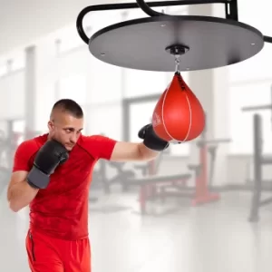 image of HOMCOM Pear Fast Boxing Set with Platform Wall Installation, Pump, Accessories Included, 60 x 73 x 80 cm