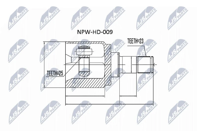 Image of NTY CV joint kit NTY NPW-HD-009