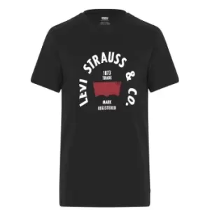 Image of Levis Varsity Circle T Shirt - Black