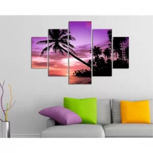 image of ST143 Multicolor Decorative MDF Painting (5 Pieces)