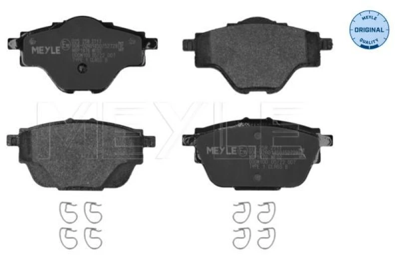 Image of Brake pad set MEYLE 025 258 2717
