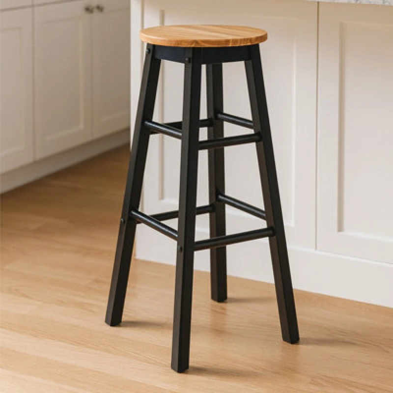 Image of Orsina Chester Tall Black Bar Stool