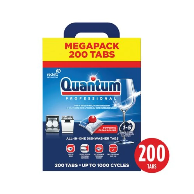 Image of Finish Quantum Professional All In One Dishwasher Tablets (200 Pack) 3312393