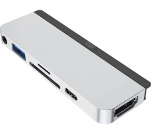 image of HYPERDRIVE 6-in-1 USB Type-C Connection Hub, Silver