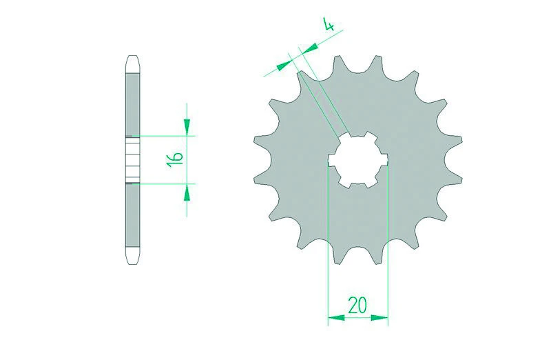 Image of AFAM 30100-14 Chain Pinion Steel Chain Pinion (5480)