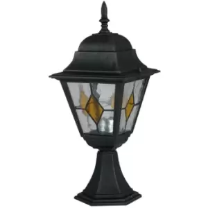 Image of Fan Europe PISA Outdoor Pedestal Light Black, Gold, IP44 18.5x44.6cm
