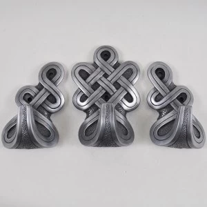 Image of Round Celtic Hooks Silver (Set of 3)