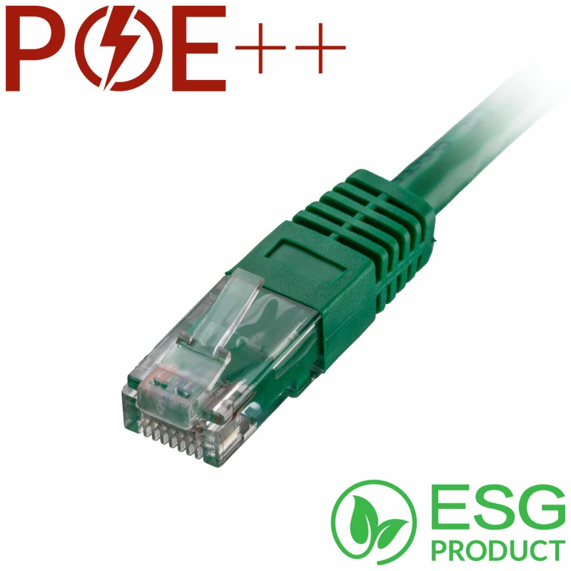 Image of Cablenet Cablenet 0.3m Cat6 RJ45 Green U/UTP PVC 24AWG Flush Moulded Booted Patch Lead (PK 100) 60-3003B