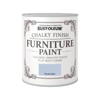 image of Rust-Oleum Chalky Furniture Paint - Powder Blue - 125ml