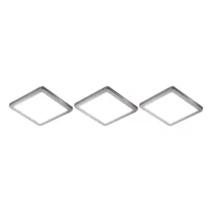 Image of NxtGen Alabama Square LED Under Cabinet Light 3.5W (3 Pack) Daylight Brushed Nickel
