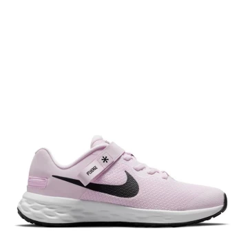 image of Nike Revolution 6 FlyEase Junior Trainers - Pink/Black