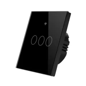 Image of ENER-J WiFi Smart 3 Gang Touch Switch No Neutral Needed Black Body