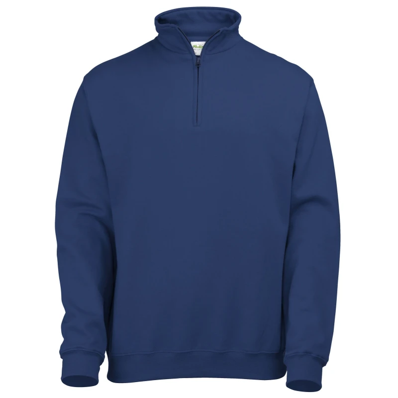 Image of AWDis AWDis Men Plain Sophomore ¼ Zip Sweatshirt in Navy Size: Small Navy S Male 5055747803372