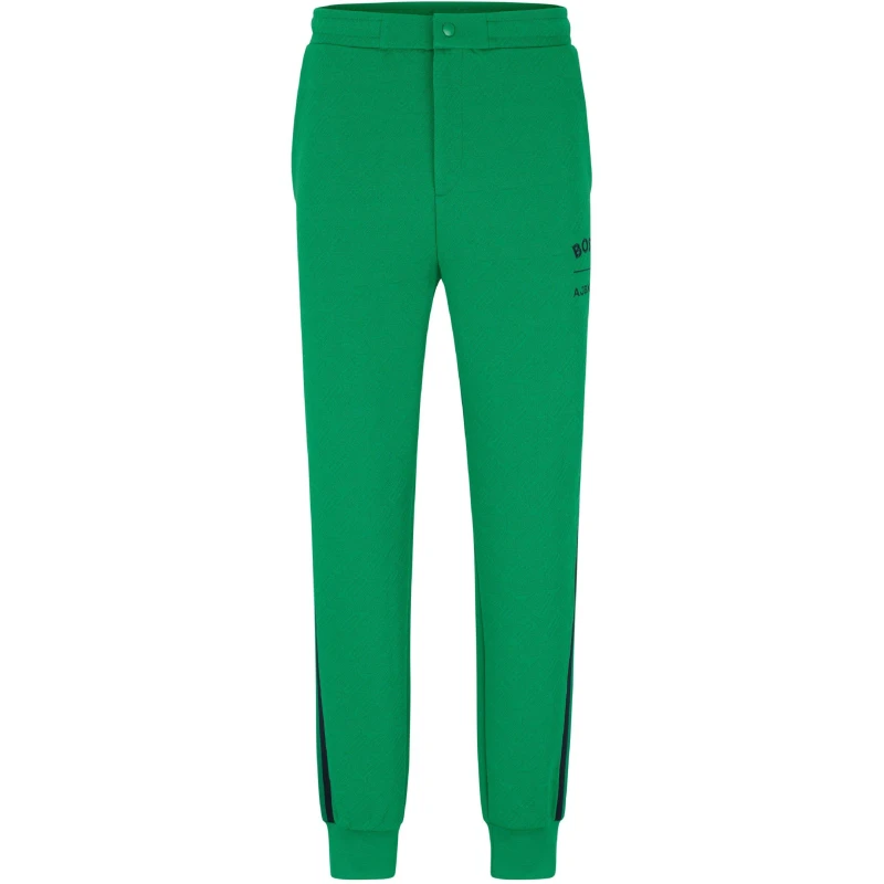 Image of Boss Mens Hover Aj Closed Hem Fleece Joggers Open Green male XS
