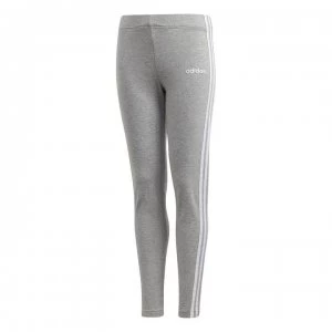 image of adidas adidas Girls Essentials 3-Stripes Leggings - Med Grey