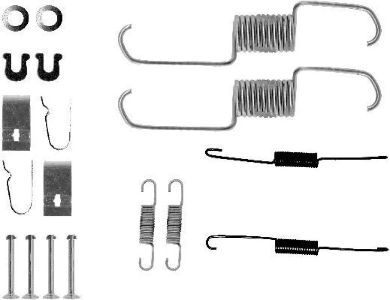 Image of HELLA Brake shoe fitting kit HELLA 8DZ 355 200-361