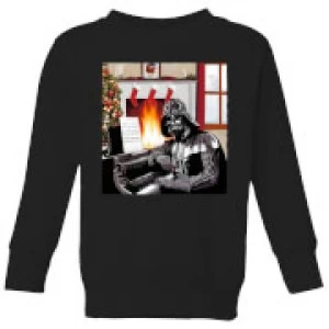 Image of Star Wars Darth Vader Piano Player Kids Christmas Sweatshirt - Black - 11-12 Years