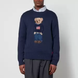 Image of Polo Ralph Lauren Polo Bear Cotton and Linen-Blend Jumper - L