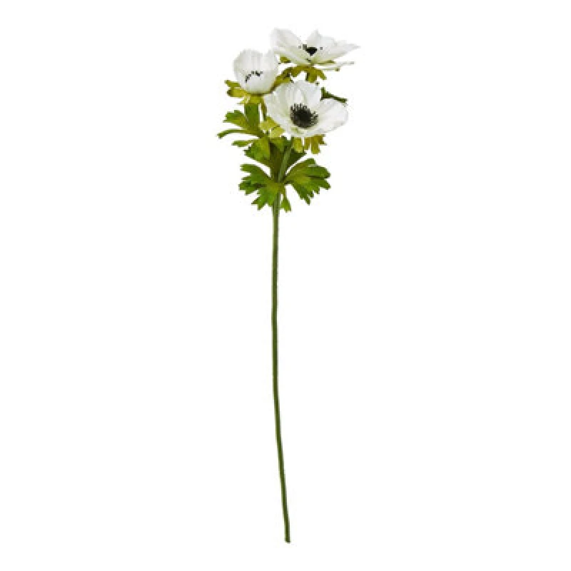 Image of Hill Interiors Anemone Spray Artificial Flower White (One Size)