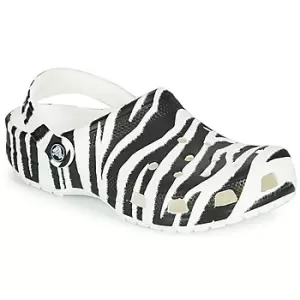 Image of Crocs CLASSIC ANIMAL PRINT CLOG womens Clogs (Shoes) in Black,9,5,7,5,6,7,8,9