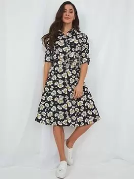 Joe Browns The Joni Daisy Shirt Dress -black, Black, Size 8, Women