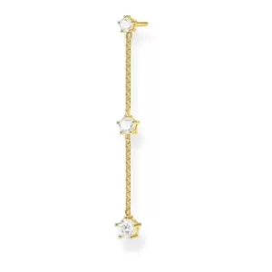 Yellow Gold Stone Chain Single Earring H2150-414-14