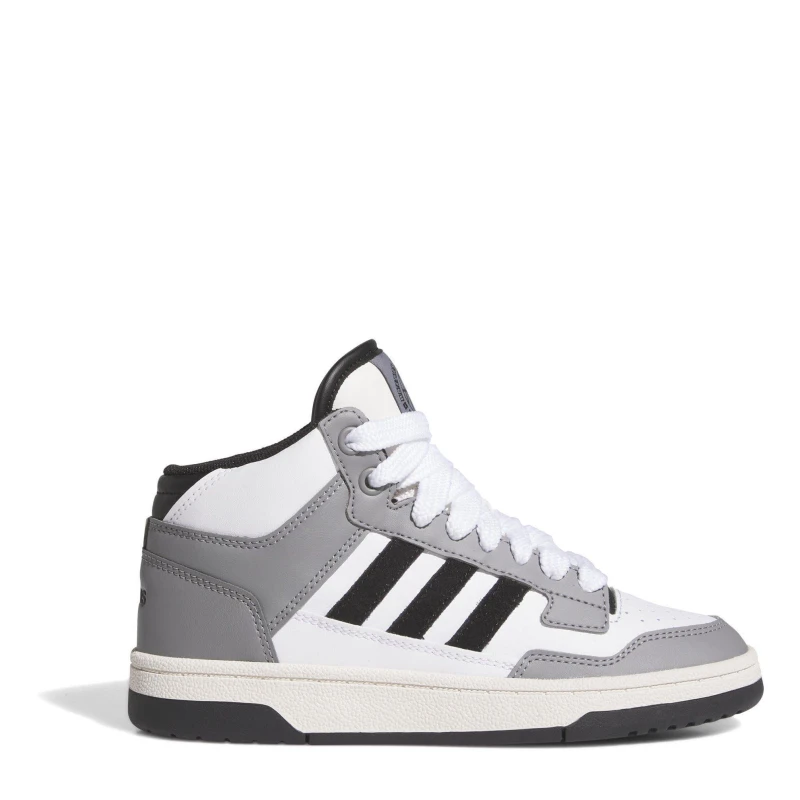 Image of adidas Rapid Court Mid Trainers Juniors White/Black male 5.5 (38.7)