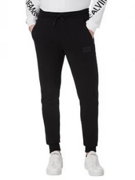 Image of Calvin Klein Jeans Mixed Media Joggers, Black, Size XS, Men