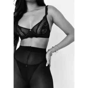 image of Missguided Lace Underwire Bra - Black