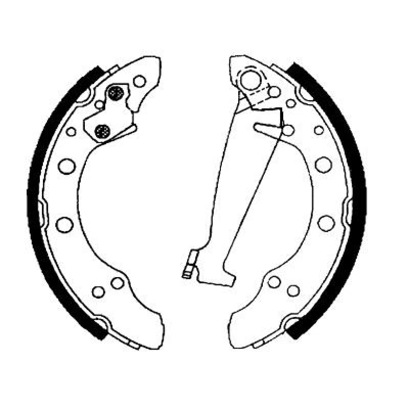 Image of HELLA Brake Shoe Set HELLA 8DB 355 001-341