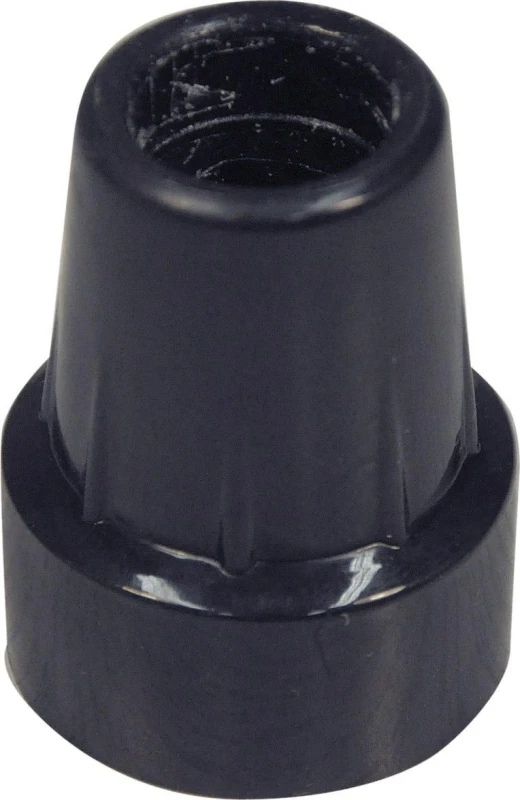 Image of Aidapt Rubber Ferrule For Walking Stick Black 20mm Black