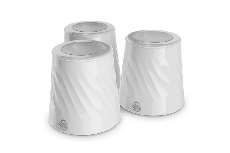 Image of Swan Windsor Set of 3 Canisters in White White Unisex