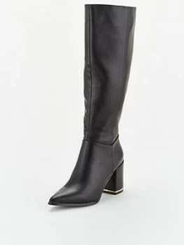 Image of OFFICE Klever Knee High Boot - Black, Size 6, Women