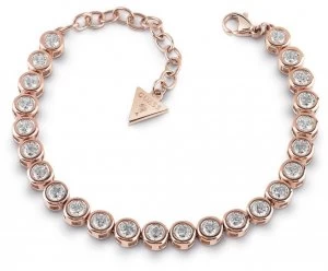 Guess Glitter Girl Rose Gold Plated Swarovski Tennis Jewellery