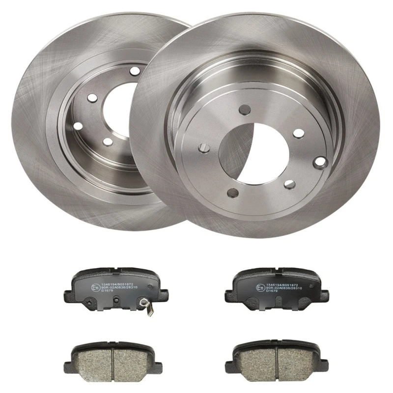 Image of RIDEX 3405B3325 Brake disc and pads set Rear Axle, Brake Disc Type: Solid, with acoustic wear warning Brake Set,disc brakes (3405)