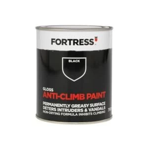 image of Fortress Black Gloss Anti Climb Paint 750ml