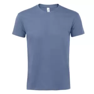 Image of SOLS Mens Imperial Heavyweight Short Sleeve T-Shirt (3XL) (Blue)