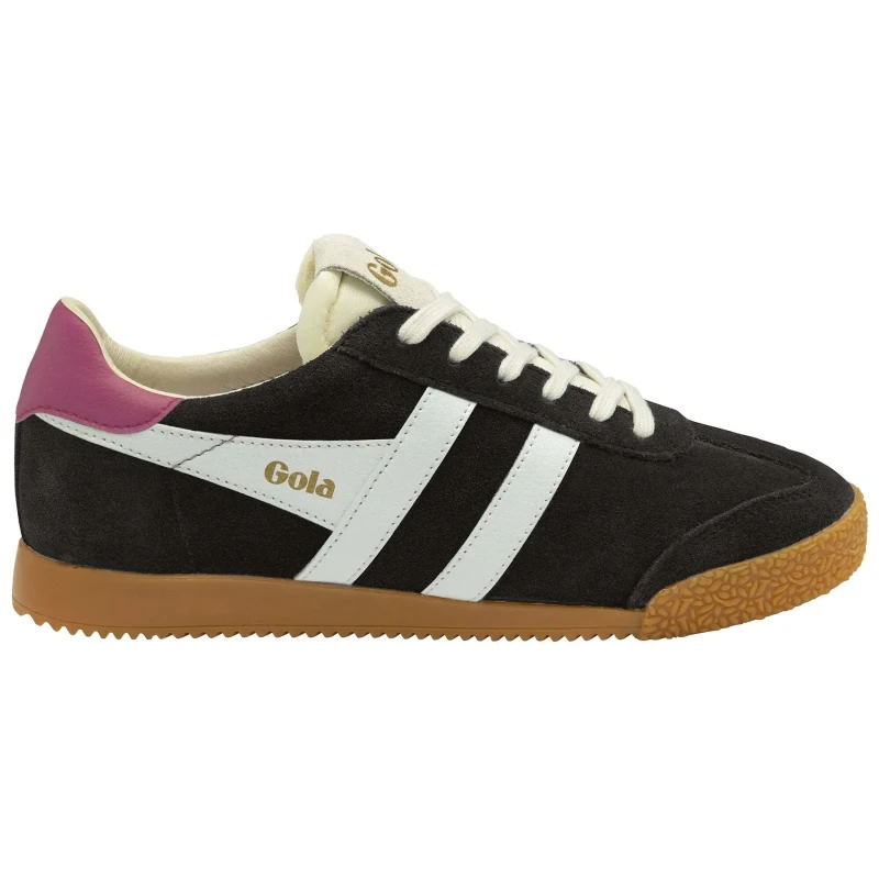 Image of Gola Black Off White Fuchsia Elan Trainers Black Female 6 228179UK