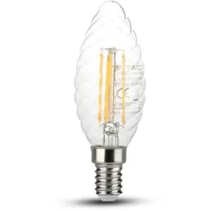 Image of V-Tac 279 Vt-274 Lamp LED 4W Candle Twist Fil 2700K E14