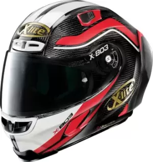 Image of X-Lite X-803 RS Ultra Carbon 50th Anniversary Helmet, black-white-red, Size 2XL, black-white-red, Size 2XL