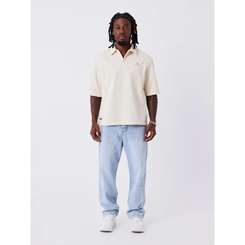 Image of Project X Paris Textured polo shirt Project X Paris Beige Male S