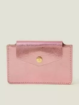 image of Accessorize Metallic Triple Cardholder, Pink, Women