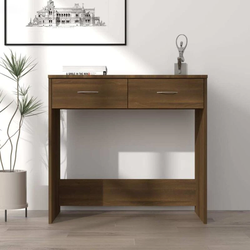 Image of VIDAXL Desk Brown Oak 80x40x75cm Engineered Wood vidaXL 8720286954416