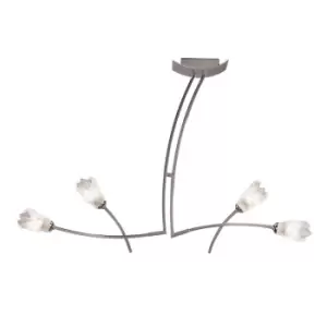 Image of Pietra Linear Pendant 2 Arm 4 Light G9, Polished Chrome
