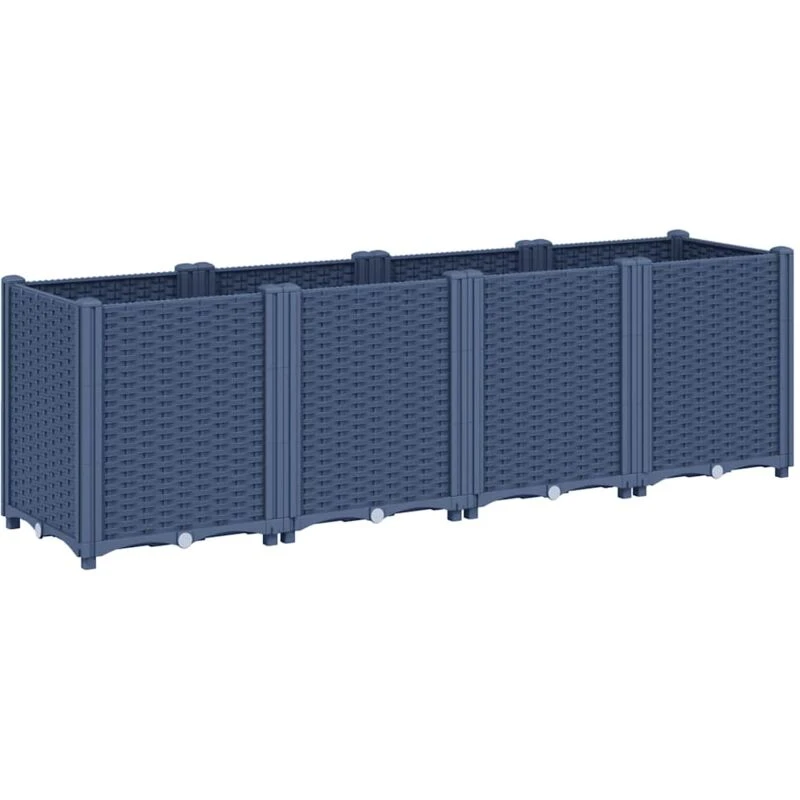 Image of VIDAXL Garden Planter Blue Grey 160x40x53cm pp Vidaxl 8721012410633