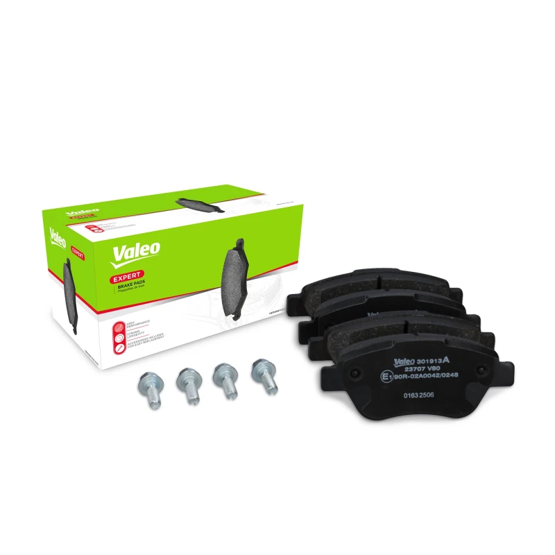 Image of VALEO 301913A Brake pad set EXPERT Front Axle, excl. wear warning contact, without anti-squeak plate Brake Pad Set,disc brake (402)