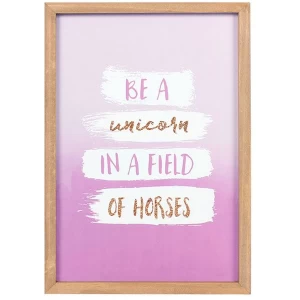 image of Be A Unicorn In A Field Of Horses Framed Art