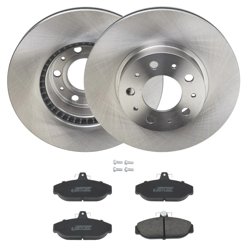 Image of RIDEX 3405B2090 Brake disc and pads set Front Axle, Brake Disc Type: internally vented, excl. wear warning contact Brake Set,disc brakes (3405)